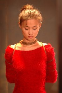 an image of a beautiful young lady in black panties