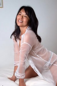 a sexy asian girl getting fucked in her pussy